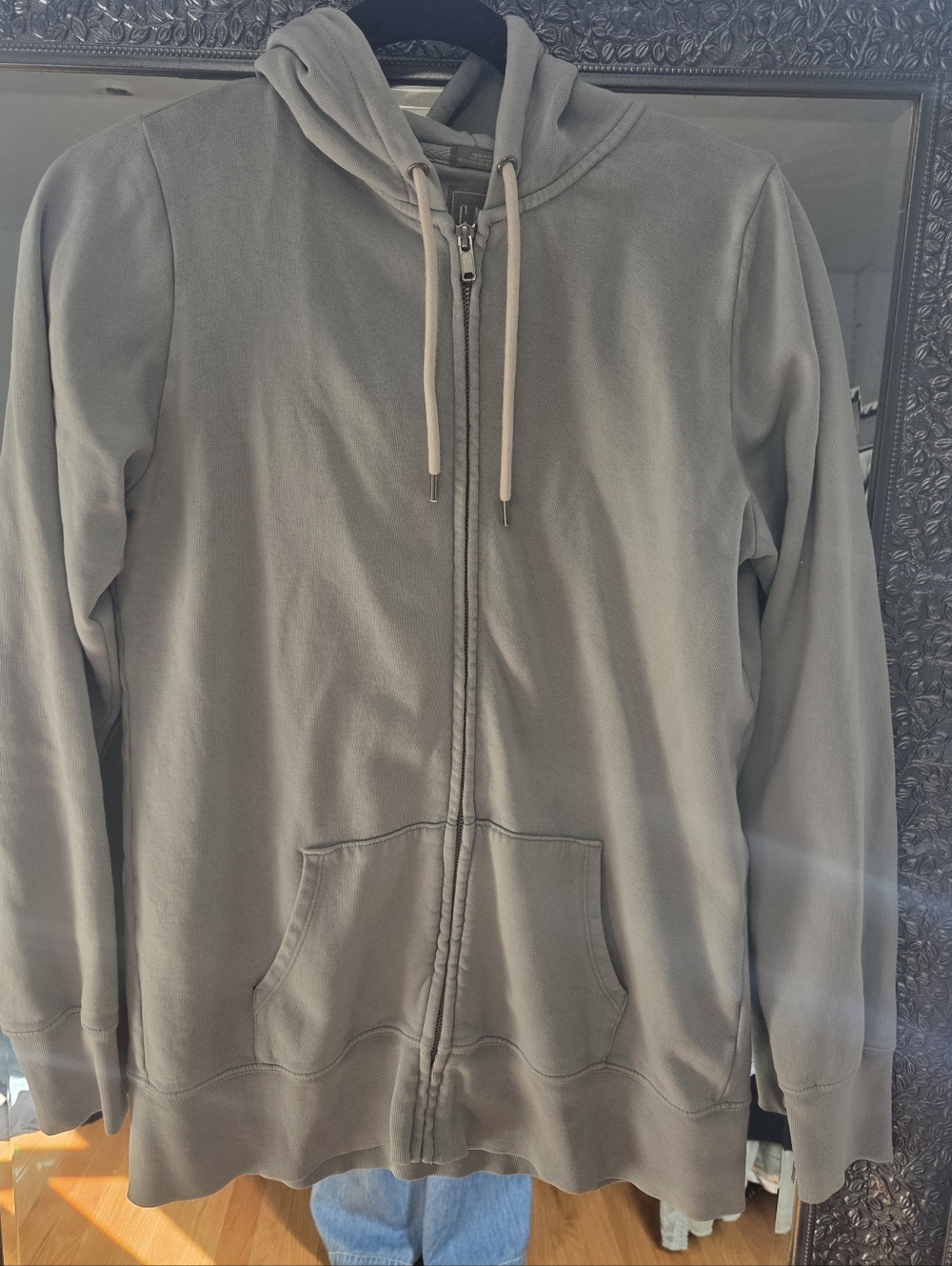 Gap Light Blue Hooded Zip Sweatshirt In M Tall